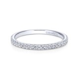 Gabriel & Co. 14k White Gold Contemporary Anniversary Wedding Band photo