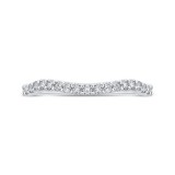 Shah Luxury Round Diamond Wedding Band In 14K White Gold photo