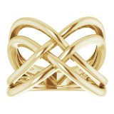 14K Yellow Freeform Ring photo 3