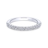 Gabriel & Co. 14k White Gold Contemporary Anniversary Wedding Band photo