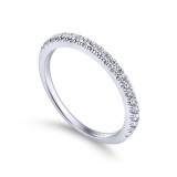 Gabriel & Co. 14k White Gold Contemporary Anniversary Wedding Band photo 3