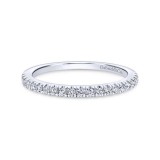 Gabriel & Co. 14k White Gold Contemporary Anniversary Wedding Band photo