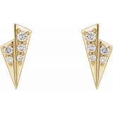 14K Yellow 1/6 CTW Diamond Geometric Earrings photo 2