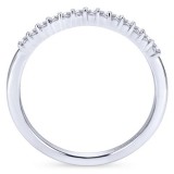 Gabriel & Co. 14k White Gold Contemporary Diamond Wedding Band photo 2