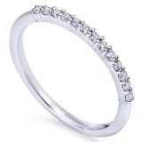 Gabriel & Co. 14k White Gold Contemporary Diamond Wedding Band photo 3