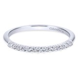 Gabriel & Co. 14k White Gold Contemporary Diamond Wedding Band photo