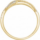 14K Yellow 1/10 CTW Diamond Infinity-Inspired Ring photo 2