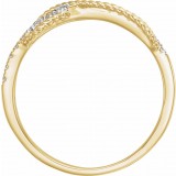 14K Yellow 1/10 CTW Diamond Infinity-Inspired Ring photo 2
