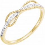 14K Yellow 1/10 CTW Diamond Infinity-Inspired Ring photo