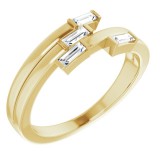 14K Yellow 1/4 CTW Diamond Geometric Ring photo