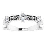 14K White 1/6 CTW Diamond Anniversary Band photo 3