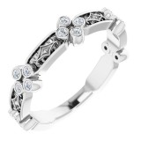 14K White 1/6 CTW Diamond Anniversary Band photo