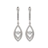 Gems One 14KT White Gold & Diamond Rhythm Of Love Fashion Earrings  - 1/2 ctw photo