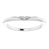 14K White .01 CTW Diamond Matching Band photo 3