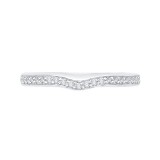 Shah Luxury Half-Eternity Round Diamond Wedding Band In 14K White Gold photo