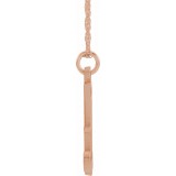 14K Rose Script Initial A 16-18 Necklace photo 2