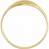 14K Yellow 6 mm Round Youth Signet Ring photo 2