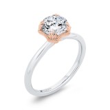 Shah Luxury 14K Two-Tone Gold Diamond Engagement Ring (Semi-Mount) photo 2