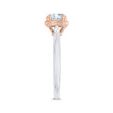 Shah Luxury 14K Two-Tone Gold Diamond Engagement Ring (Semi-Mount) photo 3
