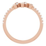 14K Rose 1/3 CTW Diamond Scattered Ring photo 2
