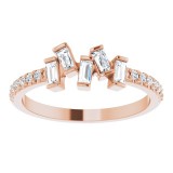 14K Rose 1/3 CTW Diamond Scattered Ring photo 3