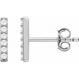 Platinum 1/10 CTW Diamond Bar Earrings photo