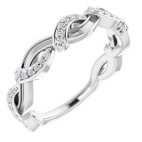 14K White 1/6 CTW Diamond Anniversary Band photo