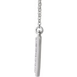 14K White 1/5 CTW Diamond Triangle 16.5 Necklace photo 2