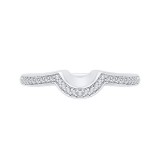 Shah Luxury 14K White Gold Round Diamond Wedding Band photo