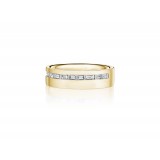 Henri Daussi 6mm Men's Wedding Band MB136 18k Gold Yellow 0.61 Ctw. photo