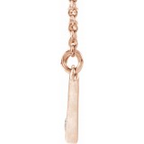 14K Rose .03 CTW Diamond Solitaire V 18 Necklace photo 2