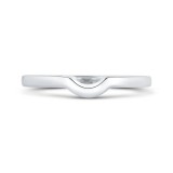 Shah Luxury 14K White Gold Plain Wedding Band photo