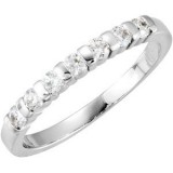 14K White 1/4 CTW  Diamond Anniversary Ring photo