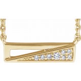 14K Yellow .05 CTW Diamond Bar 18 Necklace photo