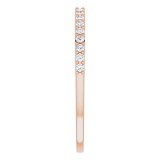 14K Rose 1/6 CTW Diamond Anniversary Band photo 4