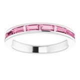 14K White Pink Tourmaline Ring photo 3