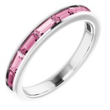 14K White Pink Tourmaline Ring photo
