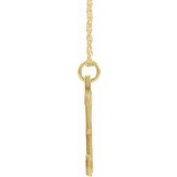 14K Yellow Script Initial X 16-18 Necklace photo 2