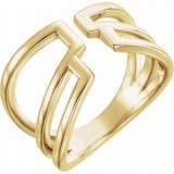14K Yellow Negative Space Ring photo