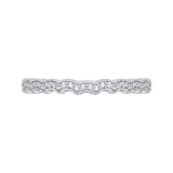 Shah Luxury 14K White Gold Round Diamond Wedding Band photo