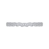 Shah Luxury 14K White Gold Round Diamond Wedding Band photo