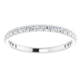 14K White 1/3 CTW Diamond French-Set Anniversary Band photo 3