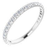 14K White 1/3 CTW Diamond French-Set Anniversary Band photo