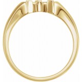 14K Yellow Men's Horseshoe Ring photo 2