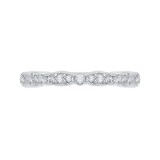 Shah Luxury 14K White Gold Round Diamond Eternity Wedding Band photo