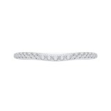Shah Luxury 14K White Gold Round Diamond Half-Eternity Wedding Band photo