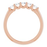 14K Rose 1/2 CTW Diamond Anniversary Band photo 2