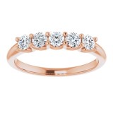 14K Rose 1/2 CTW Diamond Anniversary Band photo 3