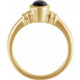 14K Yellow Onyx Bezel-Set Ring photo 2