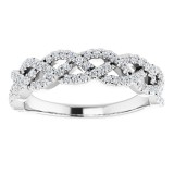 14K White 1/3 CTW Diamond Anniversary Band photo 3